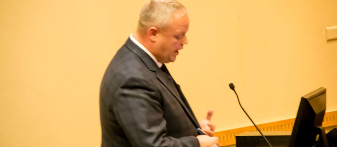 Attorney Joe, Lauber presenting the staff reports.