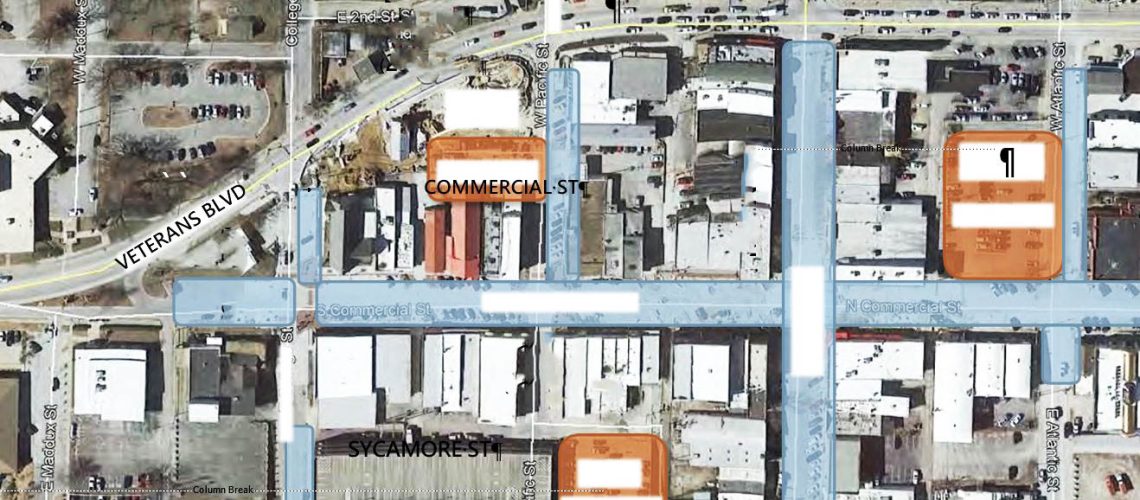 Map of downtown parking.