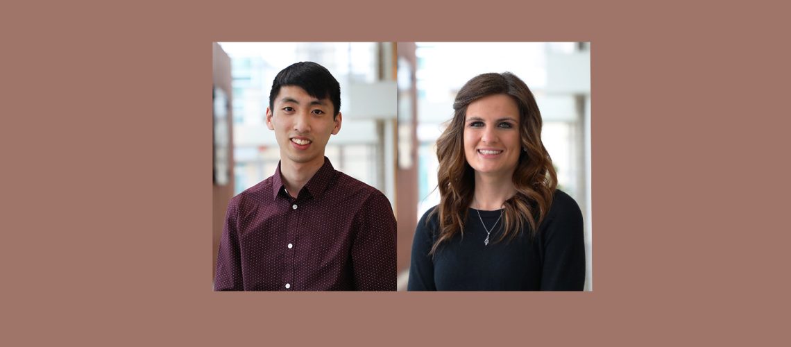 Min-Hyeok Kang, senior mathematics major, won first place and Erin Hall, senior piano major, received an honorable mention in the 2020 Missouri Music Teachers Association (MMTA) competition.