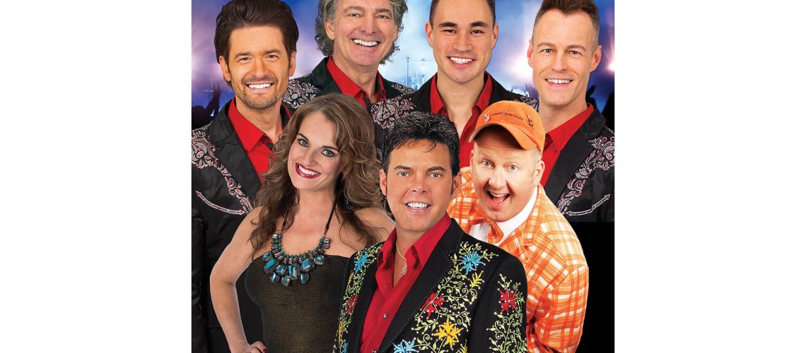 Cast of Grand Jubilee show Top row, , New South Quartet, Mark, Luke, David & Jon, Jackie Brown, Mike Patrick, and
