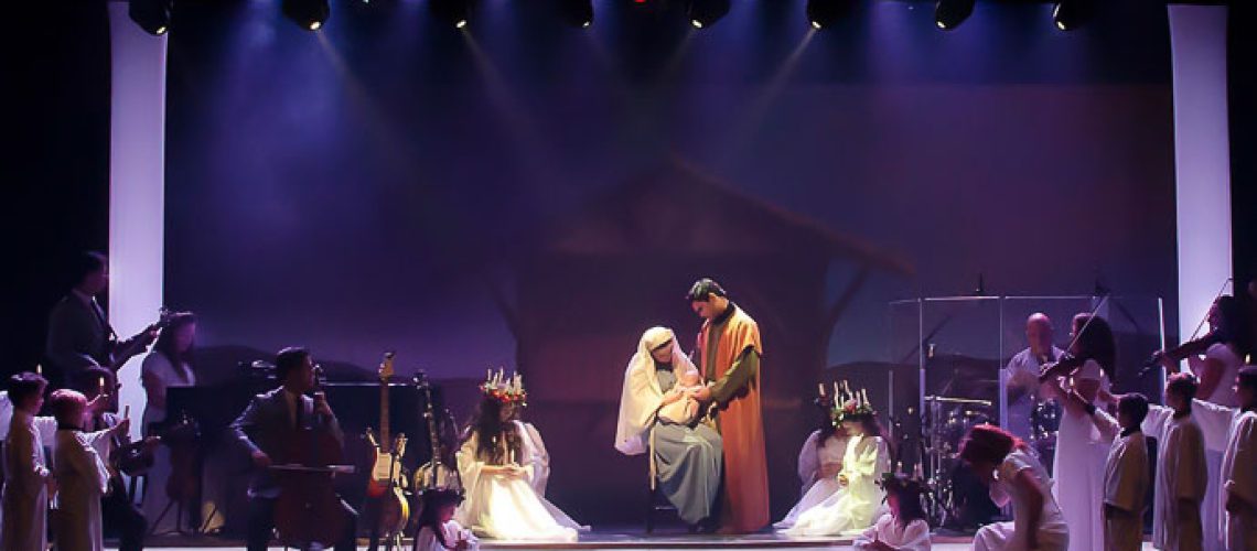 Nativity scene from the Duttons Christmas show featured .